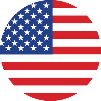 American flag in circle  shape